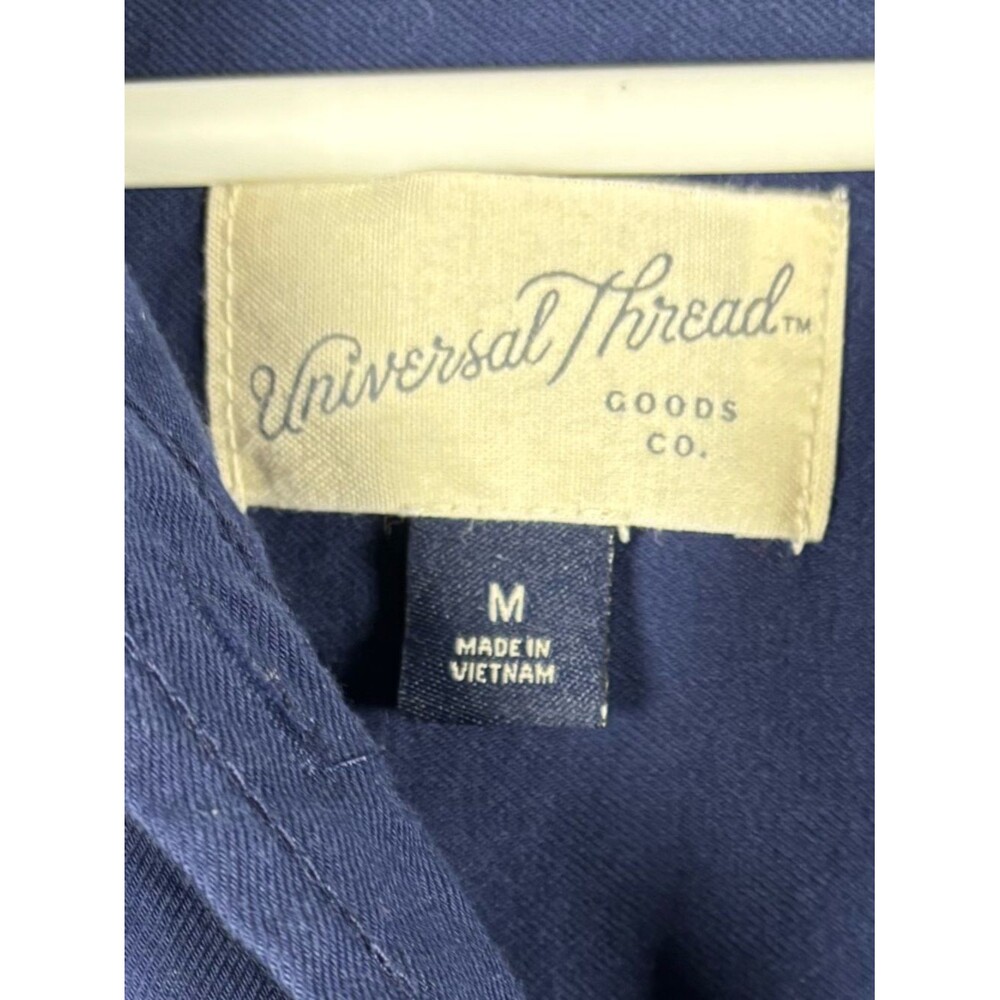 Universal Thread Blue Button-Front Midi Shirt Dress Beachy, flowy - Picture 2 of 4